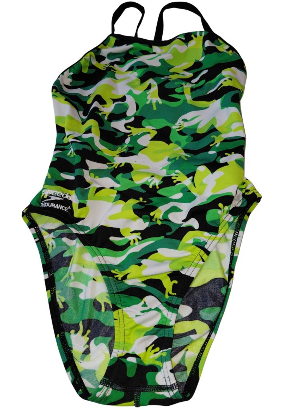 Speedo Women's Endurance + Frog Camo Solid Flyback Training Swimsuit Size 4/30